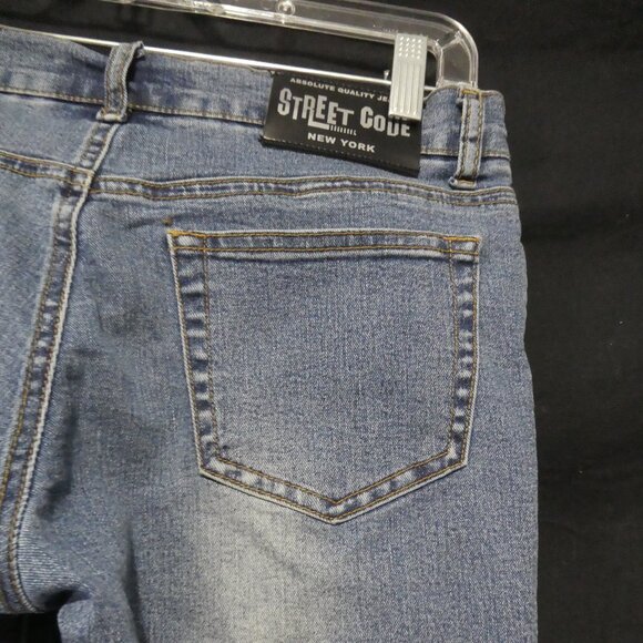STREET CODE NEW YORK | size 7 | Blue Denim Jeans - Picture 12 of 16